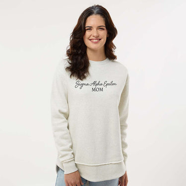 New! SAE Curved Hem Mom Crewneck