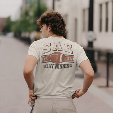 SAE Stay Winning Football Short Sleeve Tee