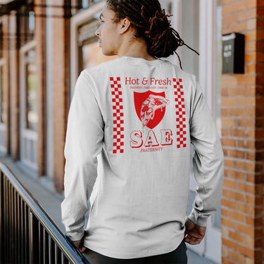 New! SAE Hot and Fresh Pizza Long Sleeve Tee