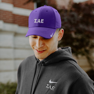 New! SAE Nike Purple Greek Letter Hat