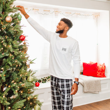 SAE Black Plaid Flannel Pants