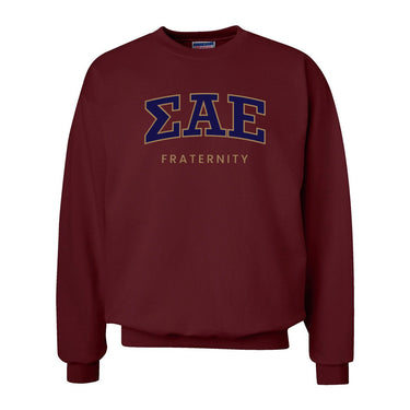 SAE Maroon Old School Crewneck