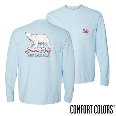 SAE Snow Day Long Sleeve Pocket Tee