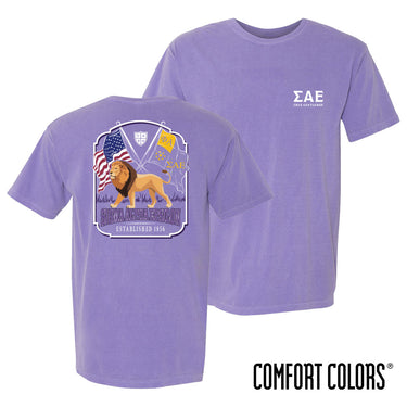 New! SAE Violet Lion Short Sleeve Tee