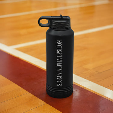 Sigma Alpha Epsilon  Black Water Bottle