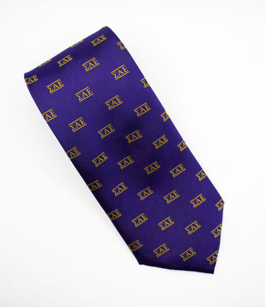 SAE Greek Letter Silk Tie