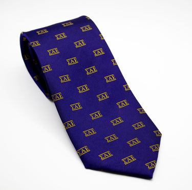 SAE Greek Letter Silk Tie