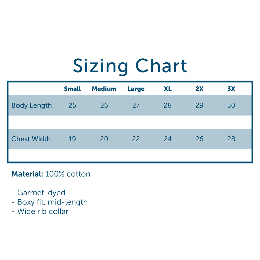 Comfort Colors Size Chart