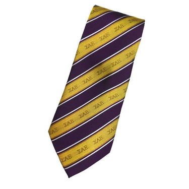 SAE Gold and Purple Striped Silk Tie | Sigma Alpha Epsilon | Ties > Neck ties