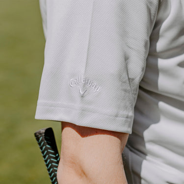 SAE Black Greek White Callaway Crest Polo