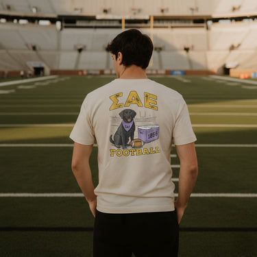 Sigma Alpha Epsilon fraternity merch, Comfort Colors Linebacker Lab Short Sleeve Tee.