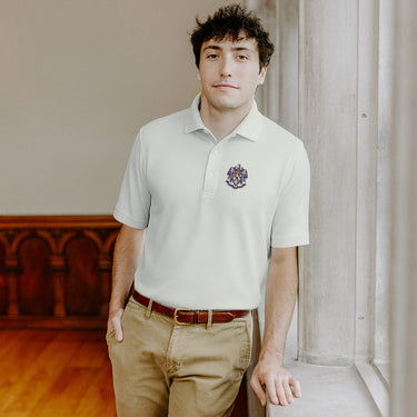 Sigma Alpha Epsilon  White Callaway Crest Polo