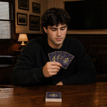 Deck of cards featuring fraternity coat of arms