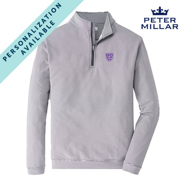 SAE Personalized Peter Millar Mini Stripe Stretch Quarter Zip