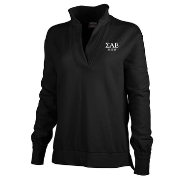 SAE Black Embroidered Mom Sweatshirt