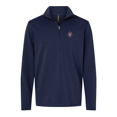New! SAE Embroidered Crest Quarter Zip Sigma Alpha Epsilon