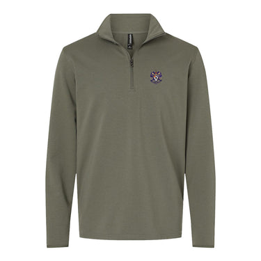 New! SAE Embroidered Crest Quarter Zip Sigma Alpha Epsilon
