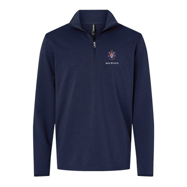 New! SAE Embroidered Crest Quarter Zip Sigma Alpha Epsilon