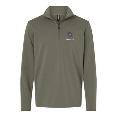 New! SAE Embroidered Crest Quarter Zip Sigma Alpha Epsilon