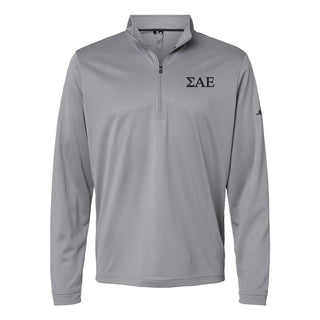SAE Frat Grey Adidas Lightweight Performance 1/4 Zip.