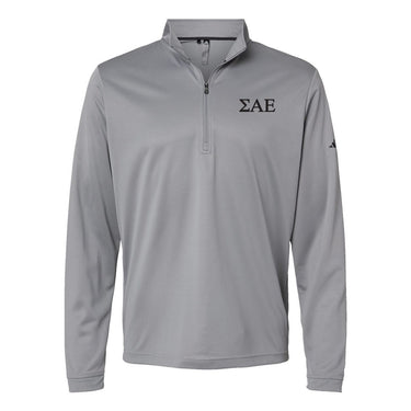 SAE Frat Grey Adidas Lightweight Performance 1/4 Zip.