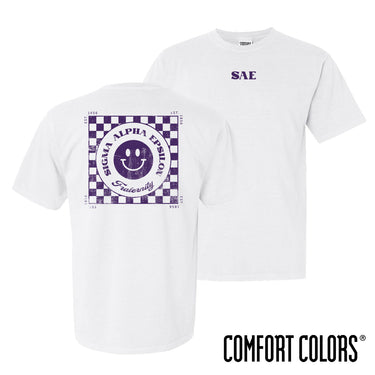 SAE Comfort Colors Retro Smiley Short Sleeve Tee