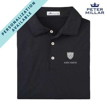 New! SAE Personalized Peter Millar Black Polo With Symbol