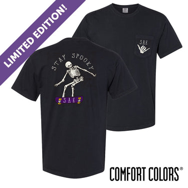 SAE Comfort Colors Stay Spooky Short Sleeve Tee | Sigma Alpha Epsilon | Shirts > Short sleeve t-shirts