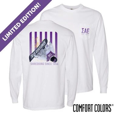 New! Limited Edition SAE Comfort Colors Slope Shredder Long Sleeve Tee