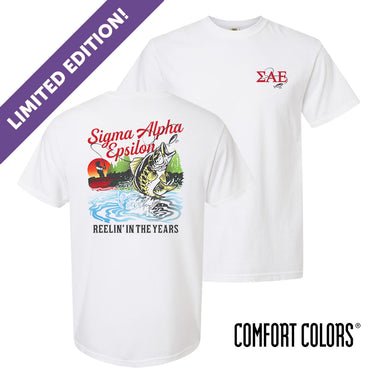 SAE fraternity merch with a vintage-inspired fish graphic on the back.