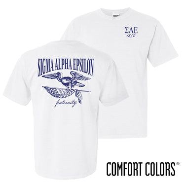 SAE Comfort Colors Freedom White Short Sleeve Tee