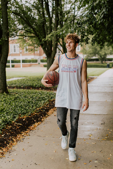 SAE Retro Block Basketball Jersey | Sigma Alpha Epsilon | Shirts > Jerseys