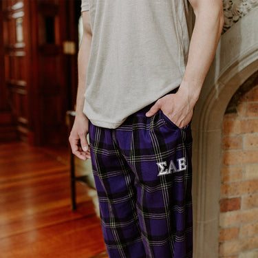SAE Purple Plaid Plaid Flannel Pants