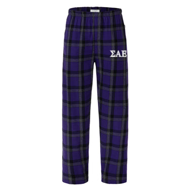 SAE Purple Plaid Plaid Flannel Pants