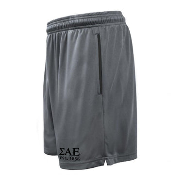 New! SAE 7in Grey Pocketed Shorts