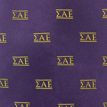 SAE Greek Letter Silk Tie | Sigma Alpha Epsilon | Ties > Neck ties