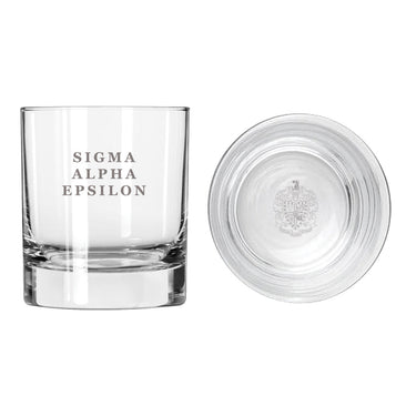 New! SAE Fraternity Legacy Rocks Glass