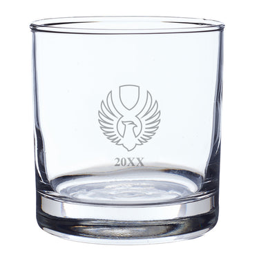 SAE Engraved Year Rocks Glass