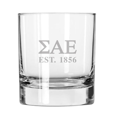 SAE Engraved Glass | Sigma Alpha Epsilon | Drinkware > 8 ounce glasses