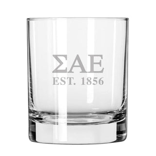 SAE Engraved Glass | Sigma Alpha Epsilon | Drinkware > 8 ounce glasses