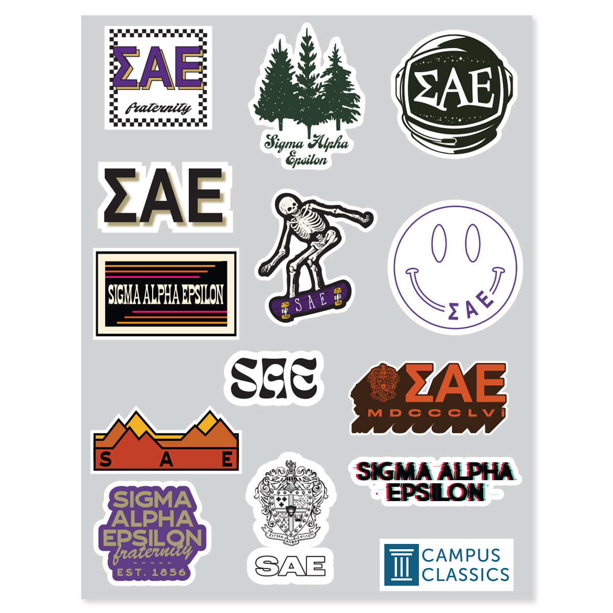 SAE Retro Sticker Sheet – SAE Store