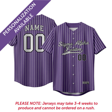 SAE Pinstripe Baseball Jersey.