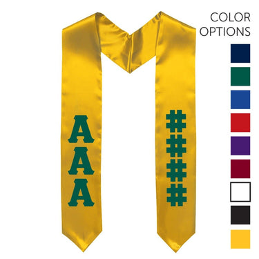 SAE Pick Your Own Colors Graduation Stole | Sigma Alpha Epsilon | Apparel > Stoles