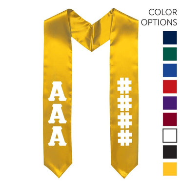 SAE Pick Your Own Colors Graduation Stole | Sigma Alpha Epsilon | Apparel > Stoles