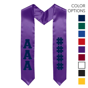 SAE Pick Your Own Colors Graduation Stole | Sigma Alpha Epsilon | Apparel > Stoles