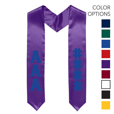 SAE Pick Your Own Colors Graduation Stole | Sigma Alpha Epsilon | Apparel > Stoles