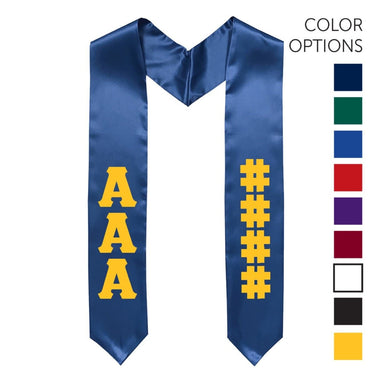 SAE Pick Your Own Colors Graduation Stole | Sigma Alpha Epsilon | Apparel > Stoles