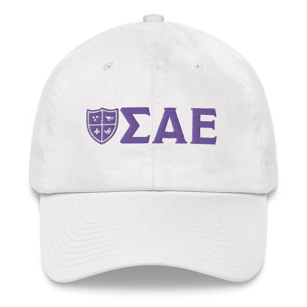 SAE Letters Hat in White