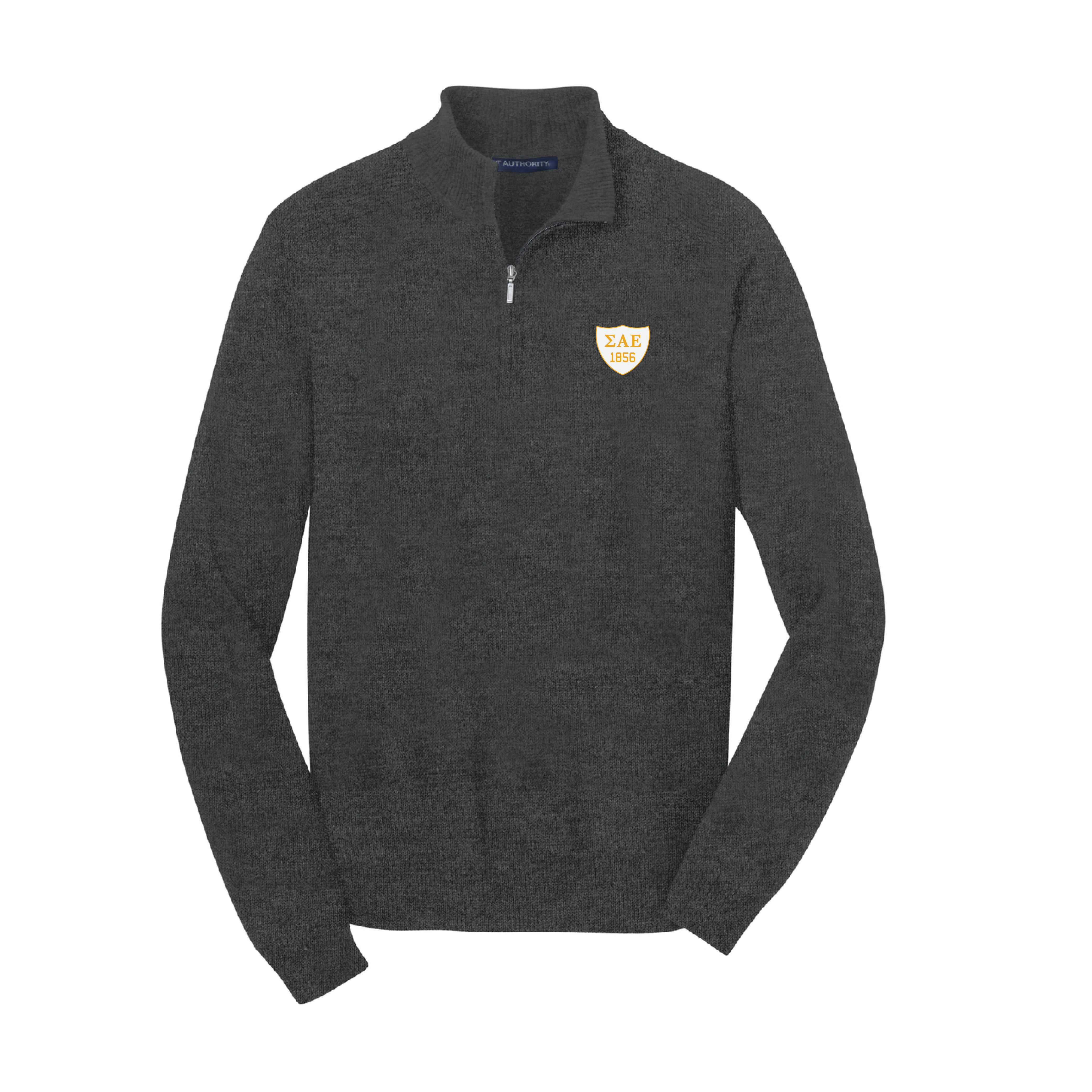 SAE 1856 1/2-Zip Sweater in Charcoal Heather - The Sigma Alpha Epsilon Store